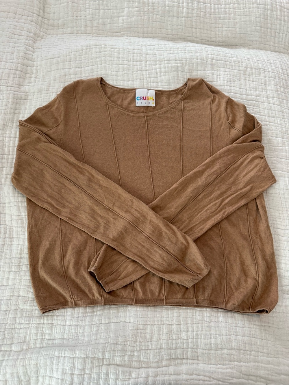 Crush Cotton Silk Cashmere Sweater EUC C000